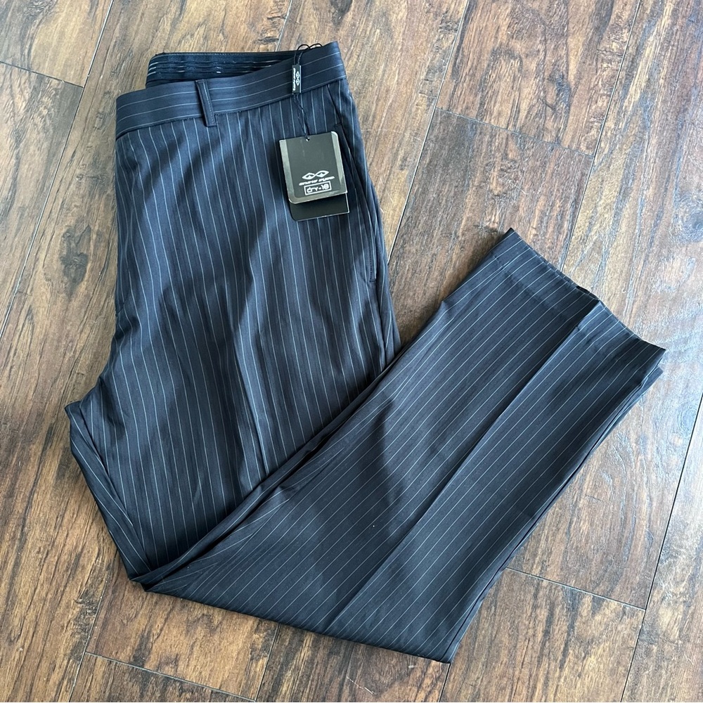 Pinstripe Black Golf Pants